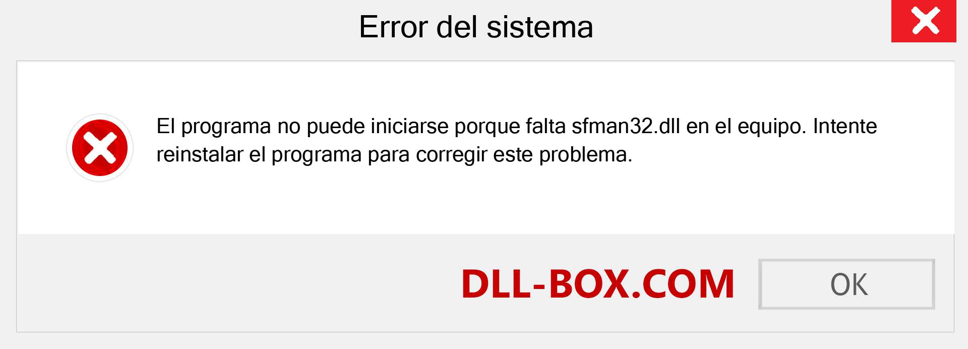 ¿Falta el archivo sfman32.dll ?. Descargar para Windows 7, 8, 10 - Corregir sfman32 dll Missing Error en Windows, fotos, imágenes